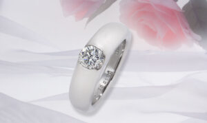 伏せ込み一粒ダイヤモンドリング イメージカット