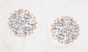 フラワーモチーフダイヤモンドピアス